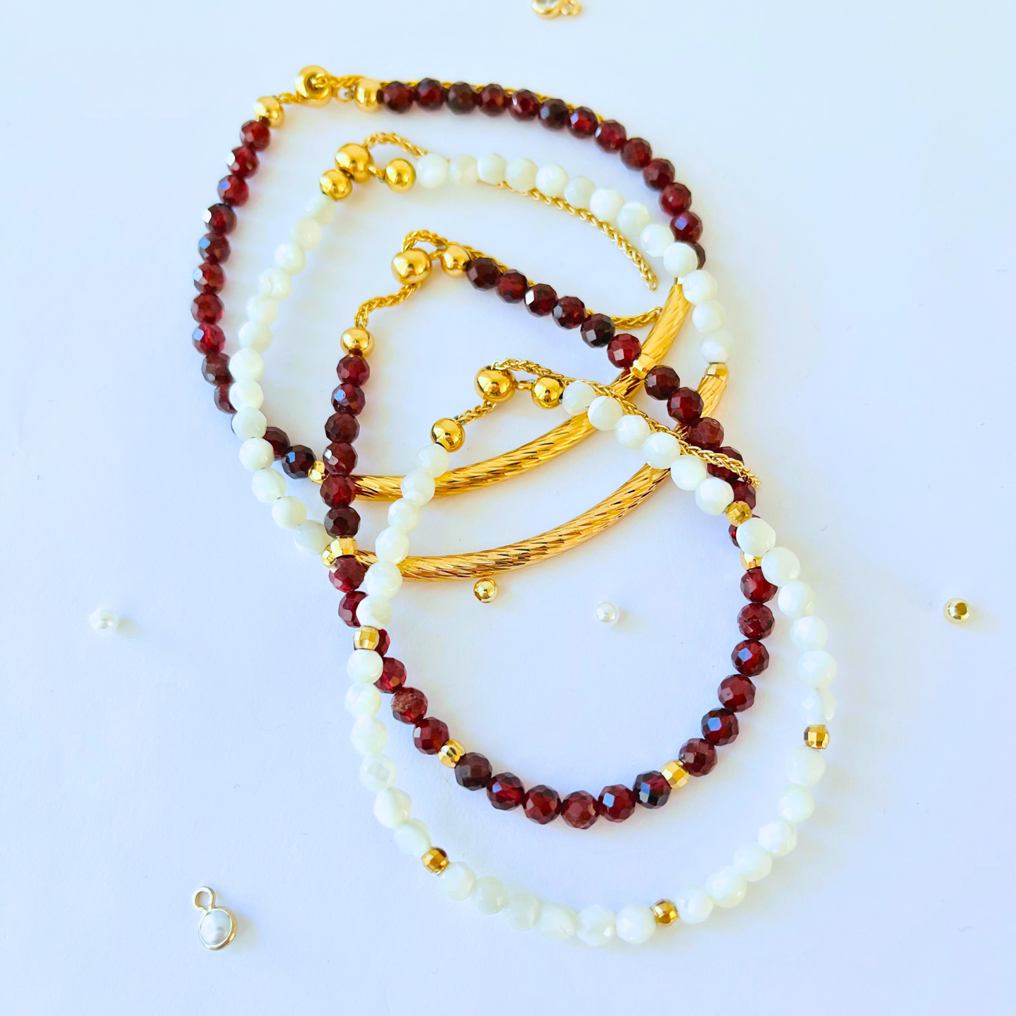 Gemstone Faceted Bracelet | Delicate Natural Stone