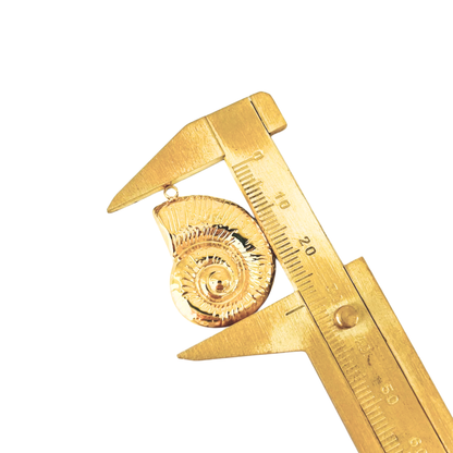 Gold Plated Nautilus Shell Charm Pendant Ocean Treasures - Interchangeable Pendant