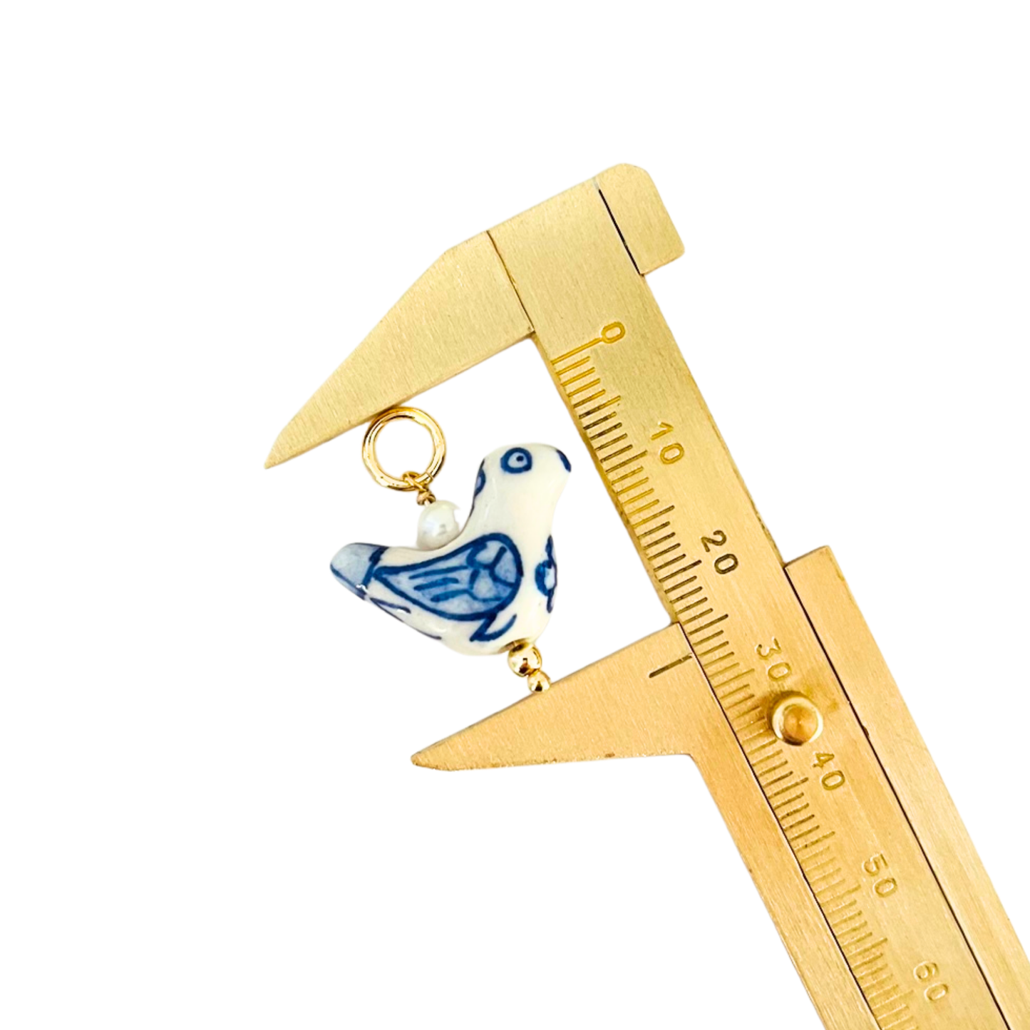 Bird Porcelain Charm Pendant - Interchangeable Pendant Only