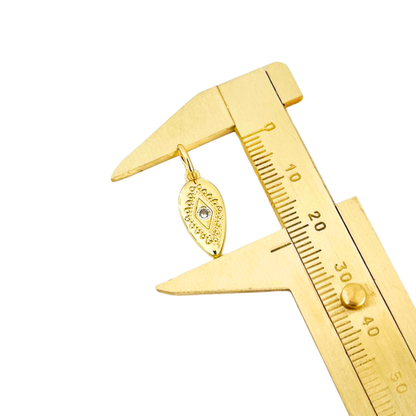 Evil Eye Tear Drop Pendant Necklace - Gold Plated Protection Jewellery