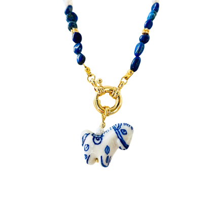 Horse Porcelain Charm Pendant - Interchangeable Pendant Only