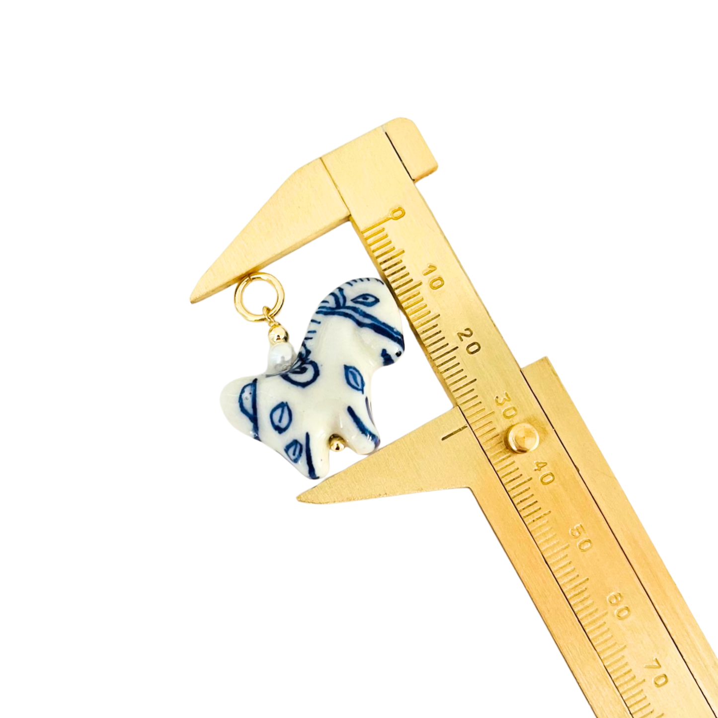 Horse Porcelain Charm Pendant - Interchangeable Pendant Only