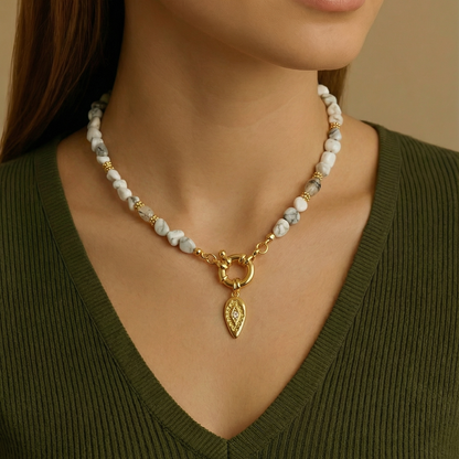Evil Eye Tear Drop Pendant | Gold Plated Protection Charm Necklace