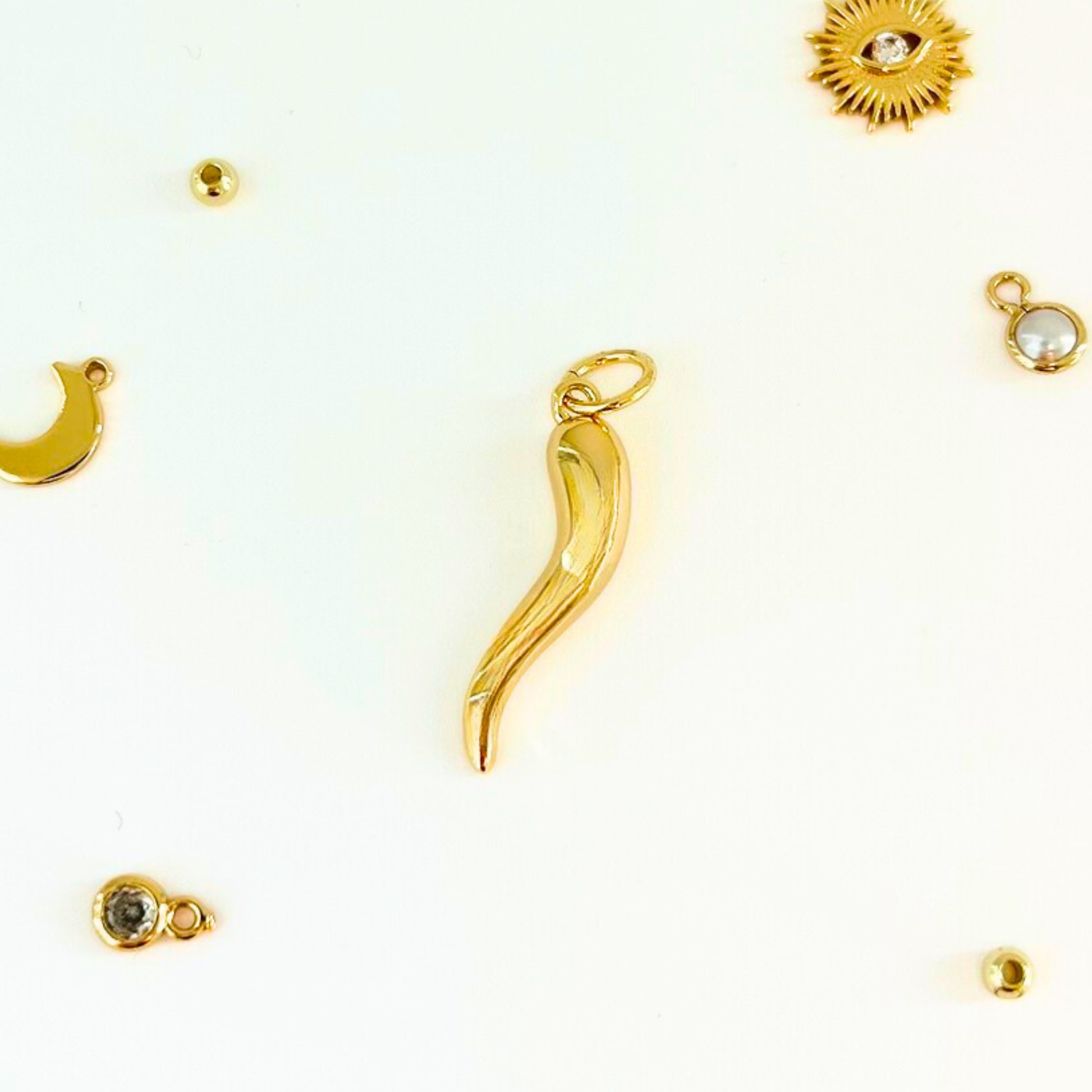 14K Gold Plated Lucky Chilli Pendant | Protection Charm Pendant