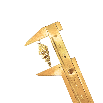 14K Gold Plated Tower Shell Charm Pendant Ocean Treasures - Interchangeable Pendant