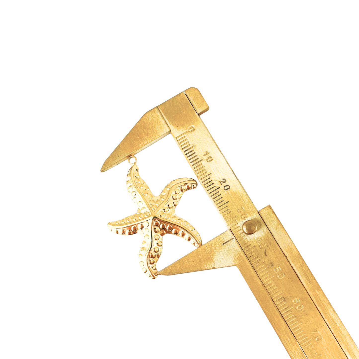 Ocean Treasures | Textured Starfish Charm Pendant | 14K Gold Plated Interchangeable Pendant