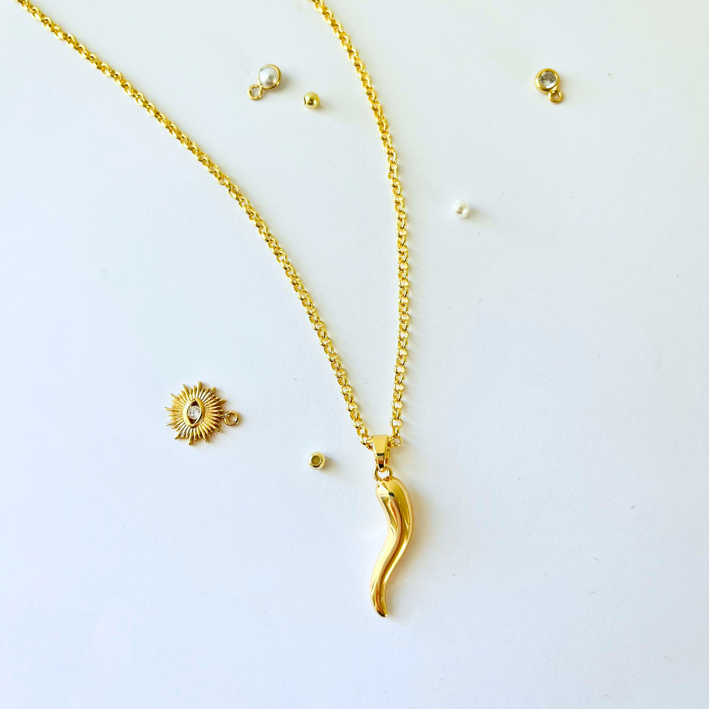 Chilli Pendant Necklace | Water-Resistant Good Luck Charm Gold Necklace