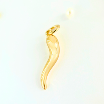 14K Gold Plated Lucky Chilli Pendant | Protection Charm Pendant