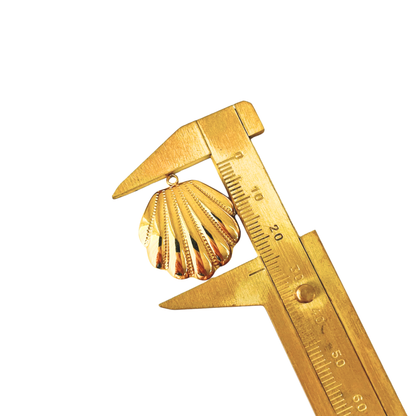 Ocean Treasures | Scallop Shell Pendant | 14K Gold Plated Interchangeable Pendant