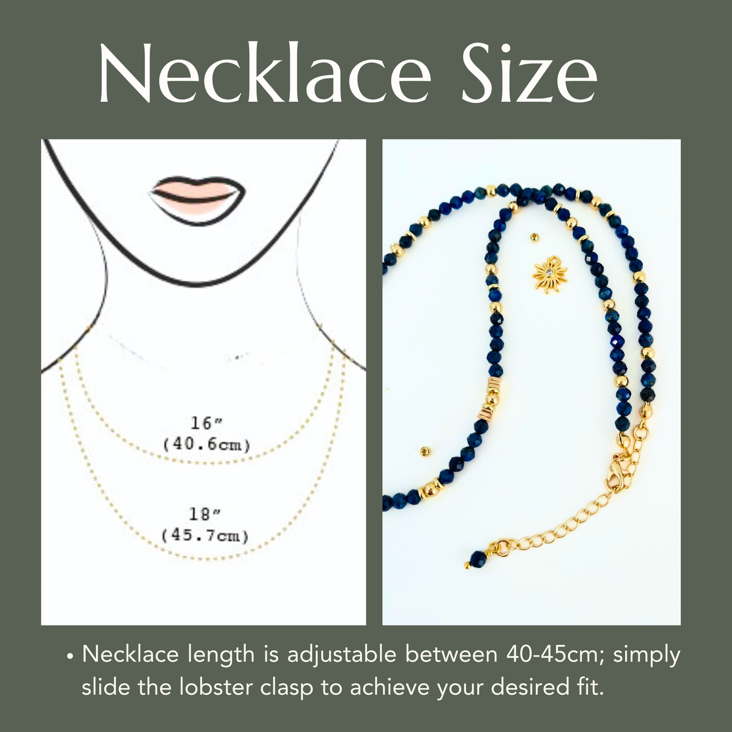 Lapis Lazuli Gemstone Necklace with Gold Plated CZ Star Round Pendant