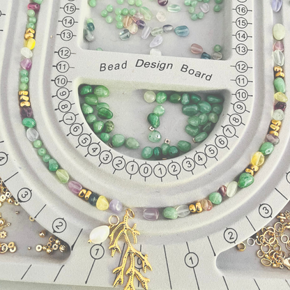 Green Fluorite & Green Aventurine Natural Gemstone Necklace | Gold Plated Interchangeable Clasp Gemstone Necklace
