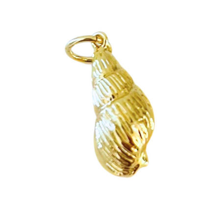 Seashell Charm Pendant - Gold Plated Interchangeable Pendant