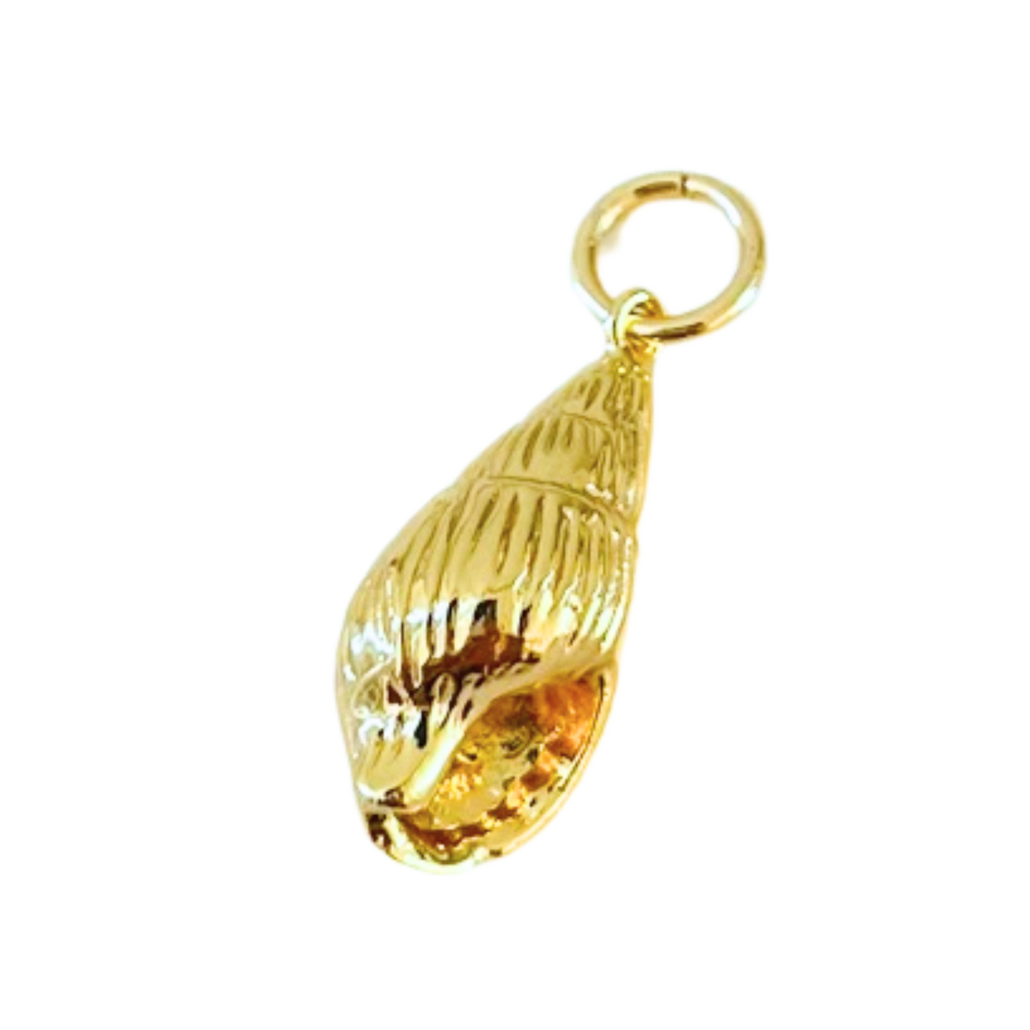 Seashell Charm Pendant - Gold Plated Interchangeable Pendant