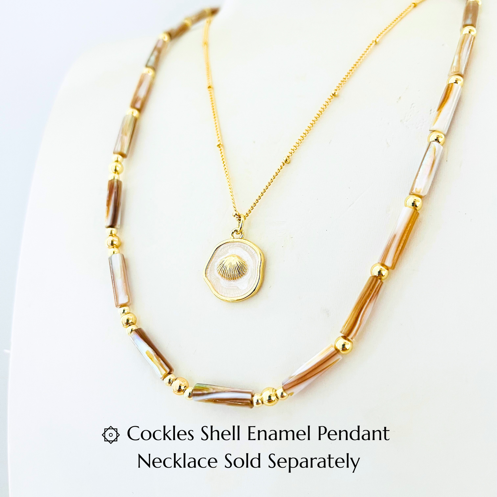 Brown Natural Shell Necklace Gemstone Necklace