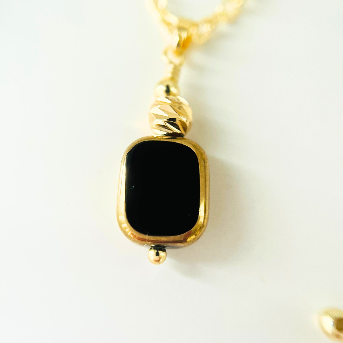 Clear Glass Bead Pendant Necklace - 3 Chain Styles Available