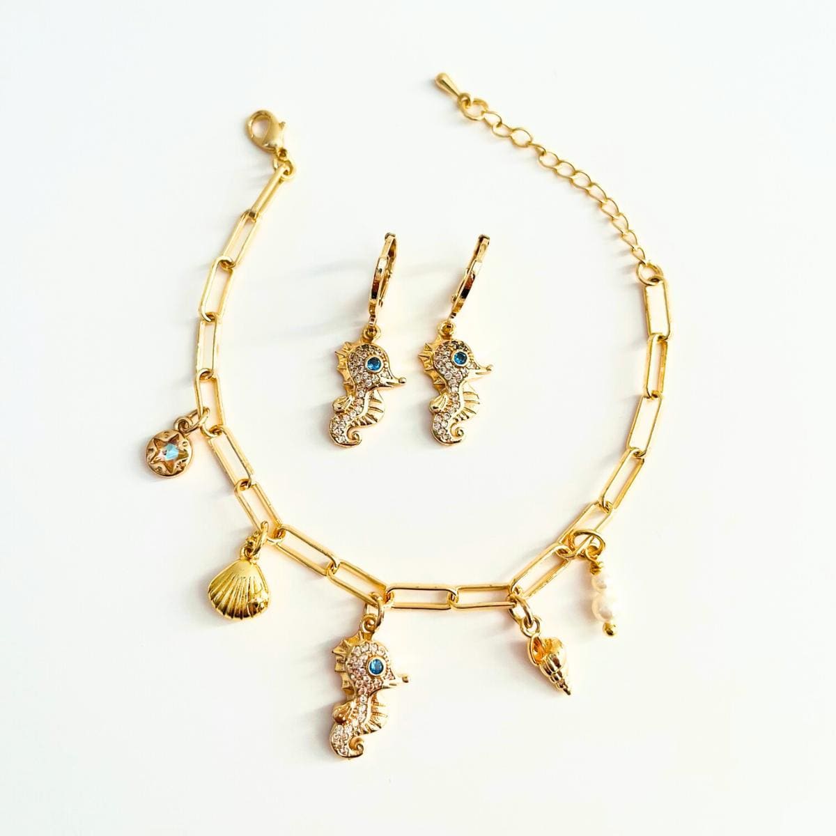 Sea Bracelet Ocean Charm Shell Pearl Friendship Bracelet Girl Gift For Mother Beach Jewelry Women Gold Plated Jewellery Girlfriend Present