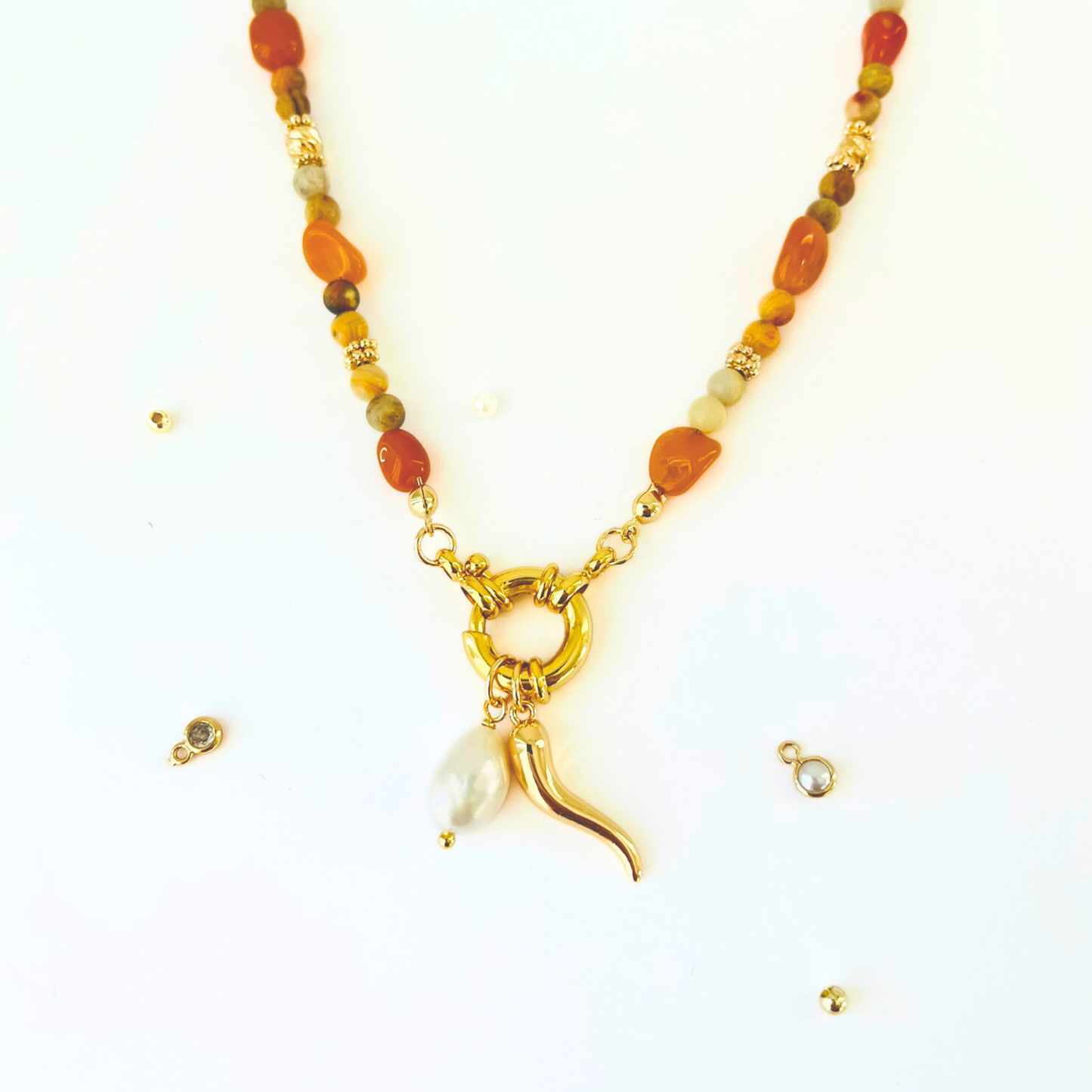 14K Gold Plated Lucky Chilli Pendant | Protection Charm Pendant