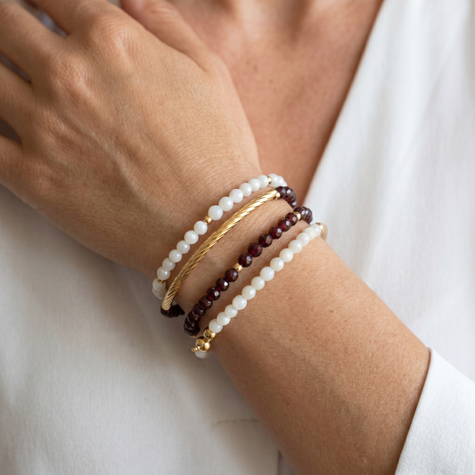 Gemstone Faceted Bracelet | Delicate Natural Stone