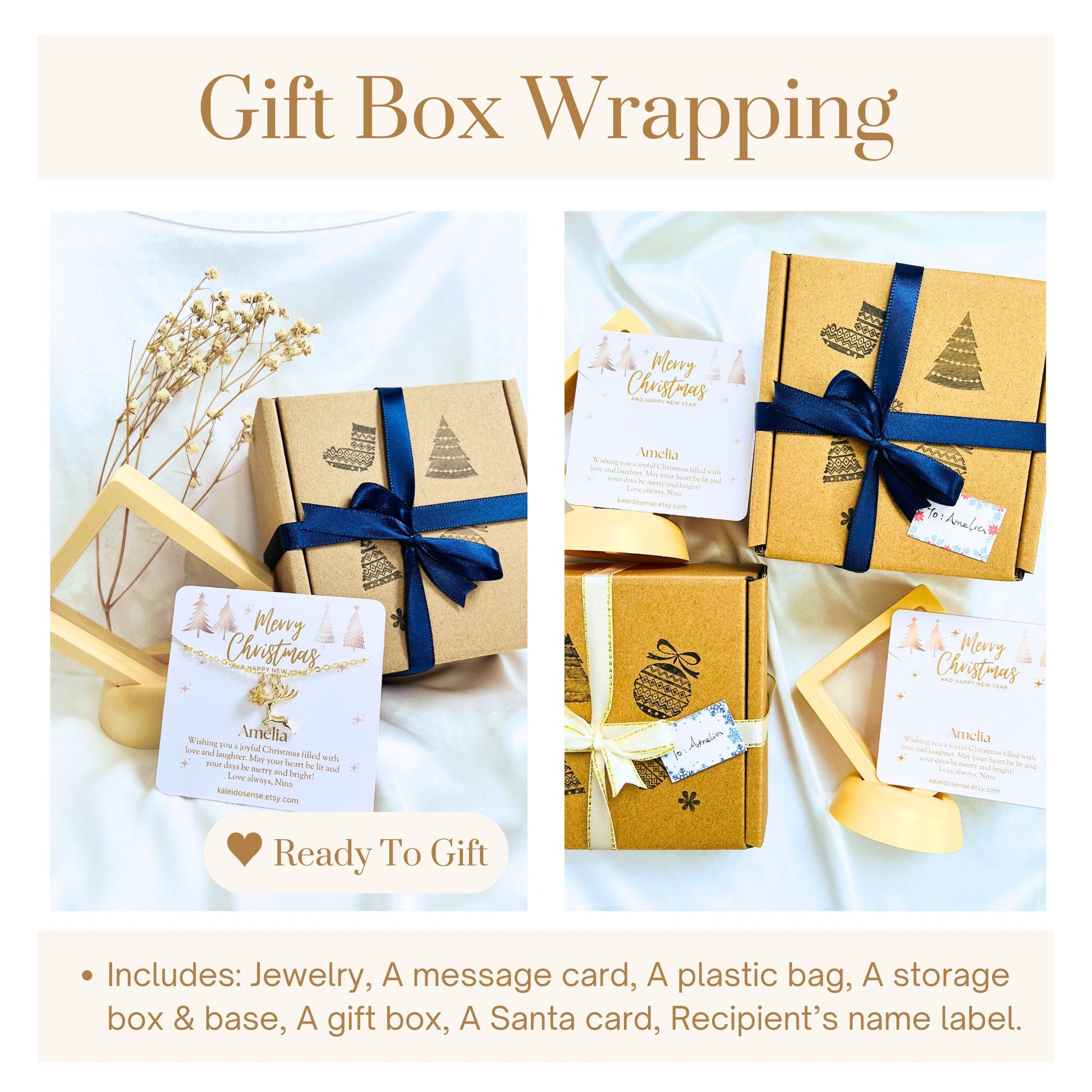 Customized Christmas necklace kids xmas gift for niece Christmas gift for sister Christmas jewelry for mom Christmas snowflake necklace gol