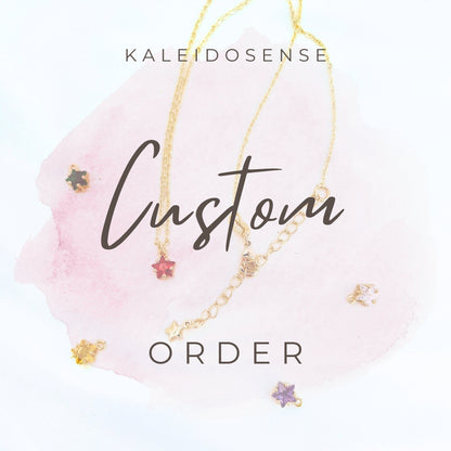 Custom Order for Jewelry Set Add-on Necklace Earrings Personalized Design with Customized Message Card Birthday Gift Anniversary Mothers Day