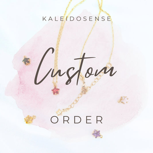 Custom Order for Jewelry Set Add-on Necklace Earrings Personalized Design with Customized Message Card Birthday Gift Anniversary Mothers Day