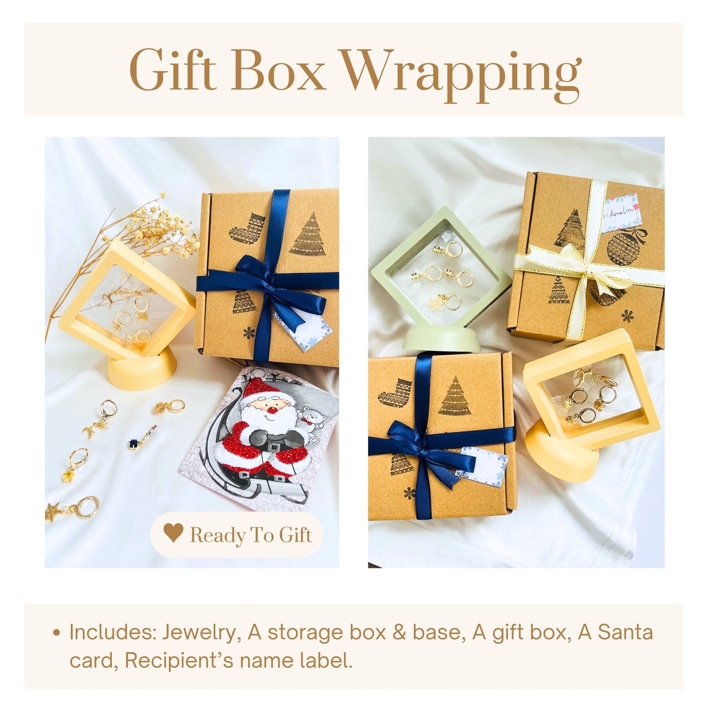 Christmas earrings Christmas hoop earrings winter snowflake hoops reindeer pendant earrings pinecone earrings gold Christmas gift for women