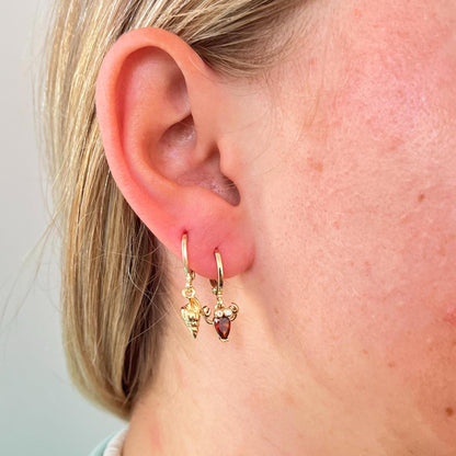 Lobster Earrings Animal Jewellery Sealife Ocean Charm Sea Beach Gold Plated Hoop Earrings Girl Birthday Gift Ocean Lover Jewelry BBF Present