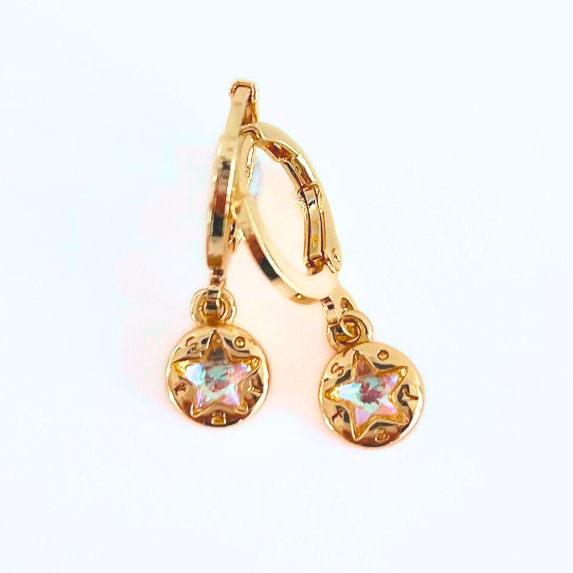 Gold Star Huggie Earrings Dainty Charm Jewelry Stackable Hoops Celestial Gift for Her Birthday Present Bridesmaid Jewelry Cute Accessories