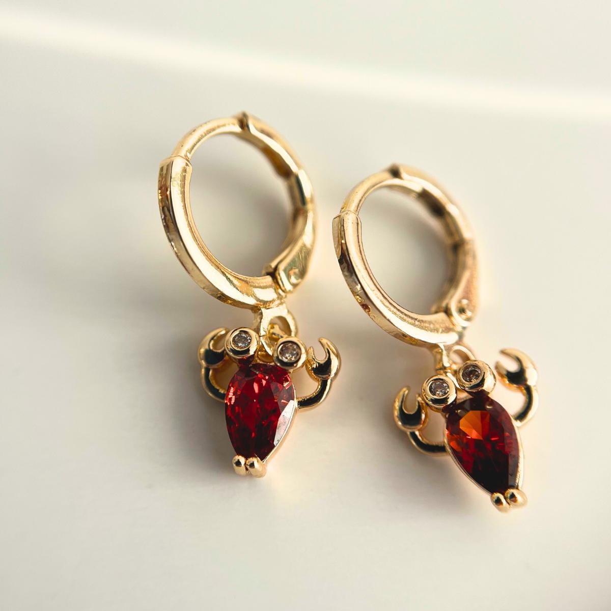 Lobster Earrings Animal Jewellery Sealife Ocean Charm Sea Beach Gold Plated Hoop Earrings Girl Birthday Gift Ocean Lover Jewelry BBF Present