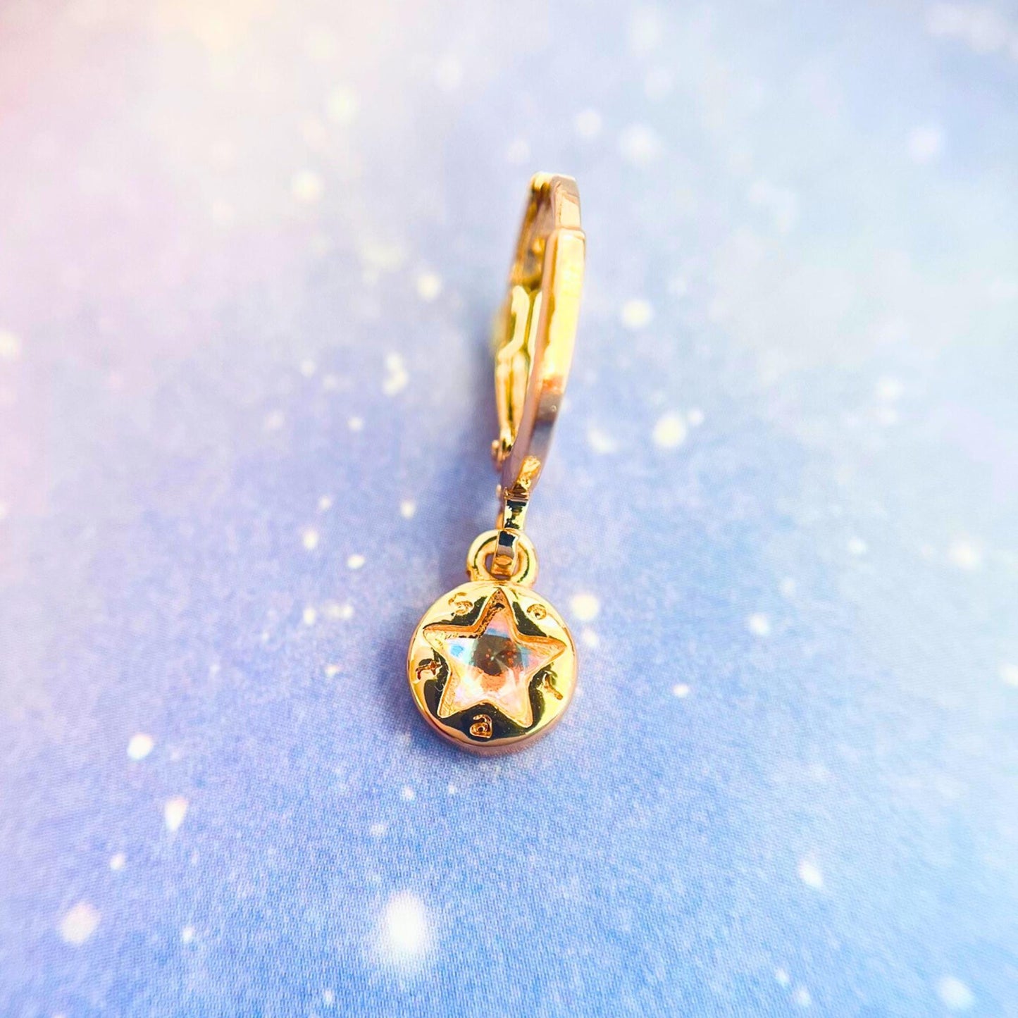 Star Earrings Gold Huggies Sun Hoops Planet Charm Galaxy Jewelry Build Your Own Set Dainty Gift for Her Birthday Present Stackable Hoops