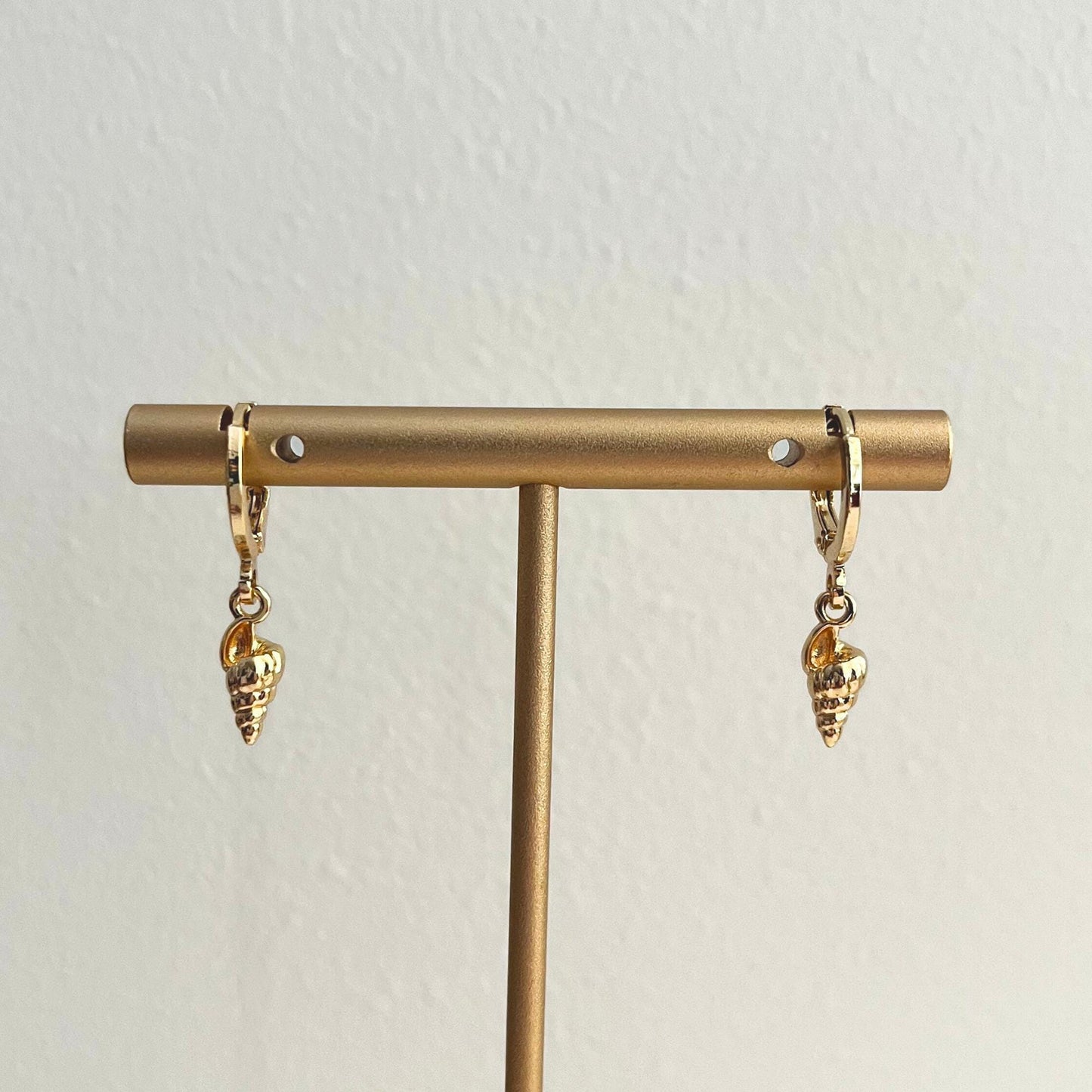 Seashell Earrings Jewellery Sealife Ocean Charm Sea Beach Gold Plated Hoop Earrings Stack Girl Birthday Gift Ocean Lover Jewelry BBF Present