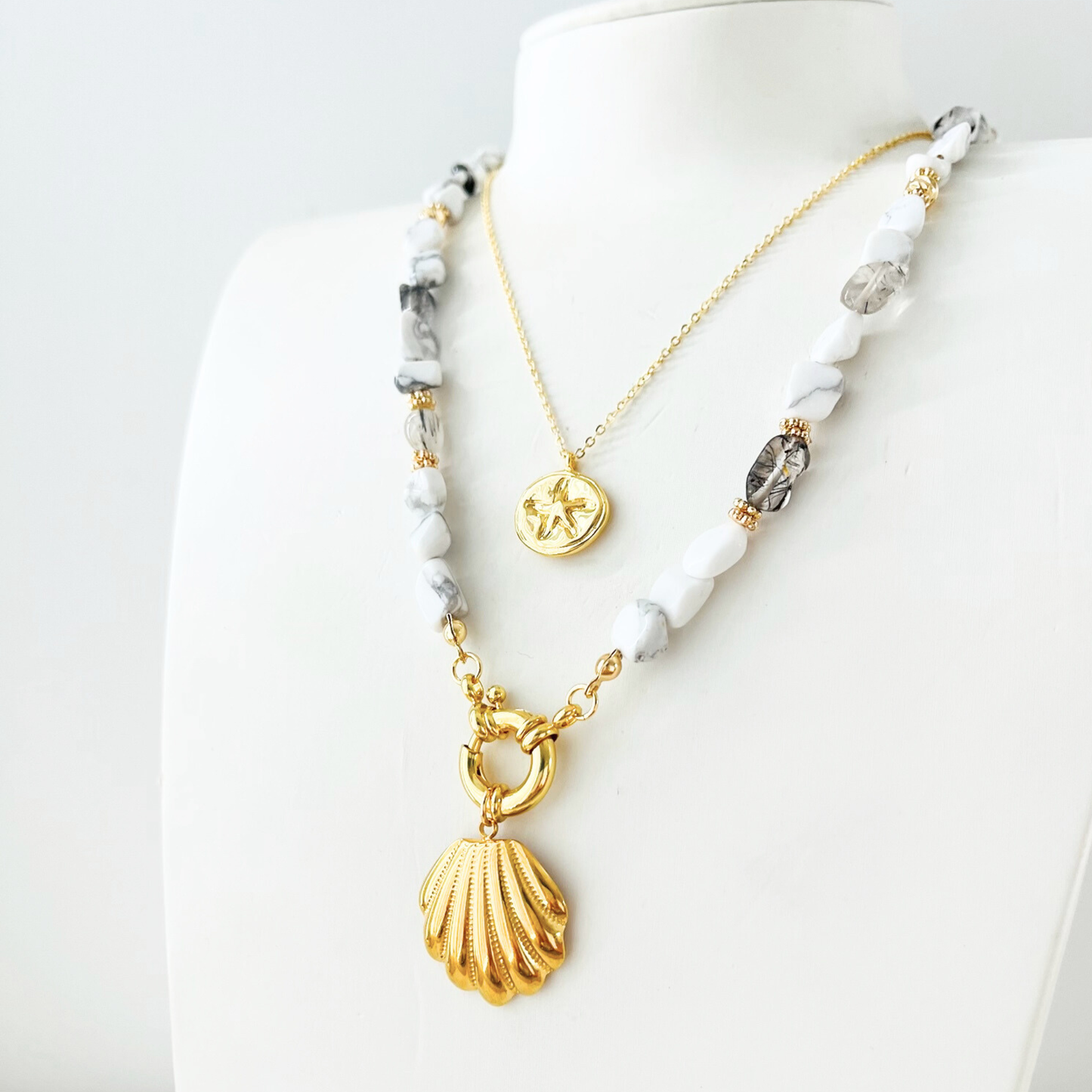 Ocean Treasures | Scallop Shell Pendant | 14K Gold Plated Interchangeable Pendant