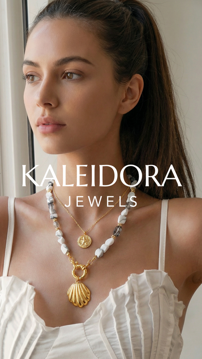Ocean Treasures | Scallop Shell Pendant | 14K Gold Plated Interchangeable Pendant