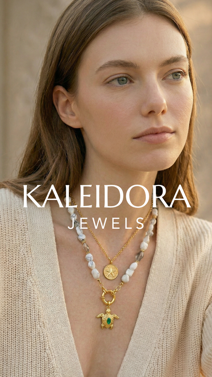 Ocean Treasures | 14K Gold Plated Turtle Pendant | Green CZ | Interchangeable Charm