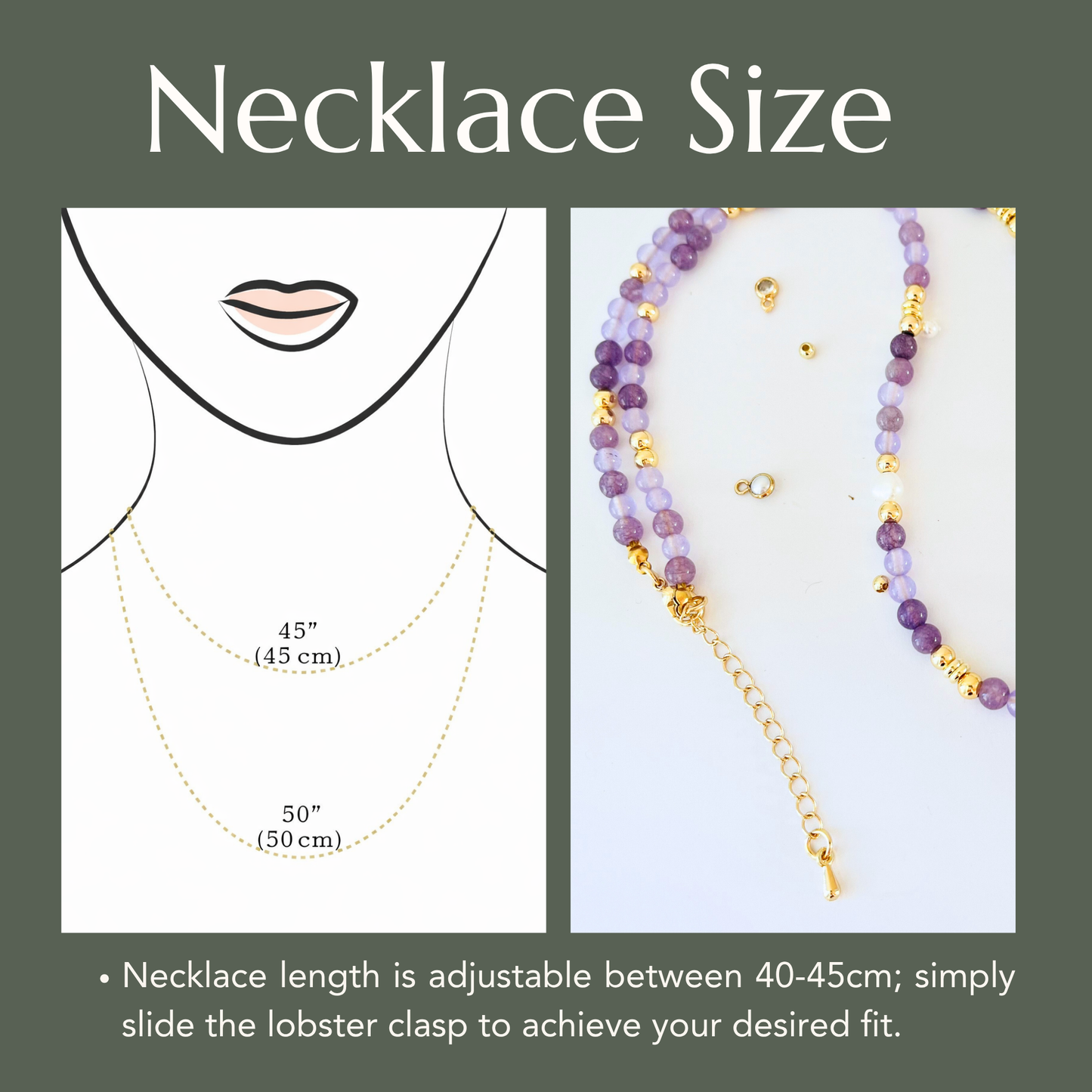 Lavender Purple Chalcedony Gemstone Necklace | Gold Plated Butterfly Pendant & Nugget Pearls Gemstone Necklace