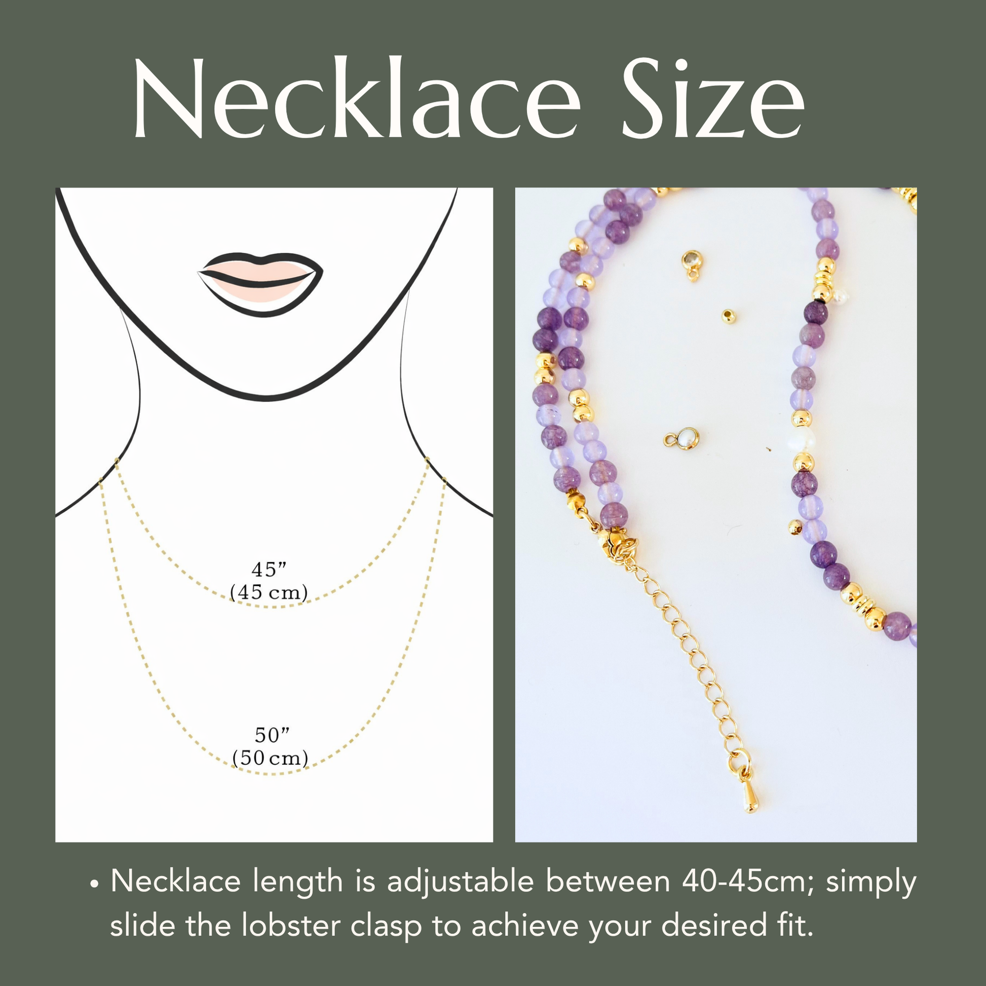 Lavender Chalcedony Necklace | Gold Ocean Treasures & Pearl Pendant Gemstone Necklace